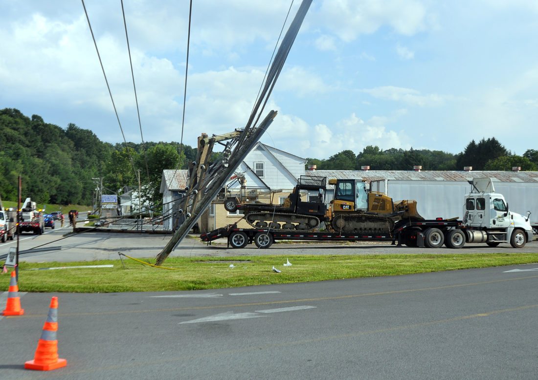 Truck Takes Out Utility Poles | News, Sports, Jobs - The Intermountain